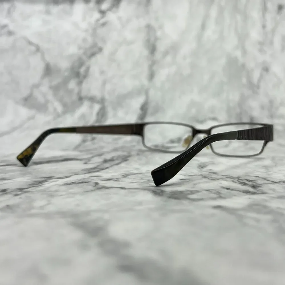 Carmen Marc Valvo Lucan Cognac Eyeglasses Frames Rectangle Brown 53-17-140 - Picture 5 of 11